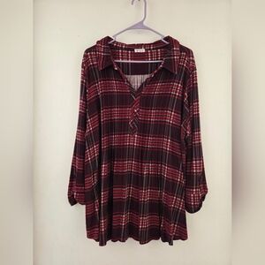 Westport Red and Black Plaid Button Down Shirt